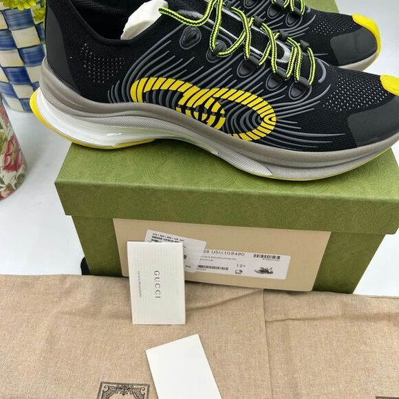 Men's Gucci interlocking G run sneakers size 12.5 made in Italy - Picture 8 of 9